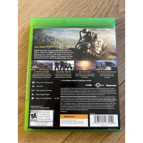 Fallout 76 Xbox One Video Game 4K HDR Enhanced - Picture 2 of 3
